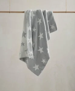 Chenille Blanket - Grey Star