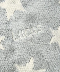 Chenille Blanket - Grey Star
