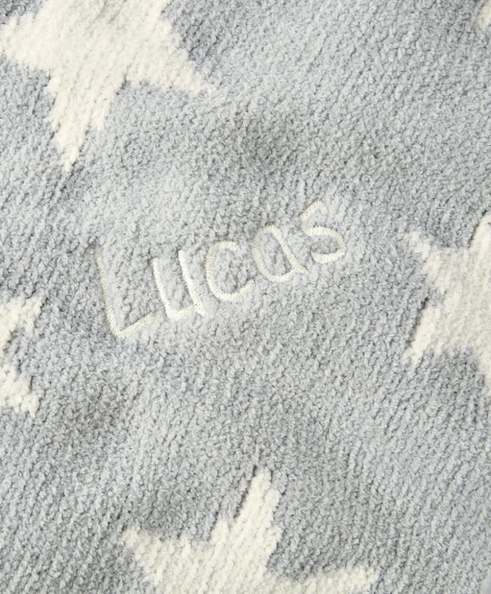 Chenille Blanket - Grey Star