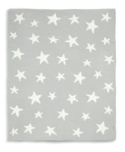 Chenille Blanket - Grey Star