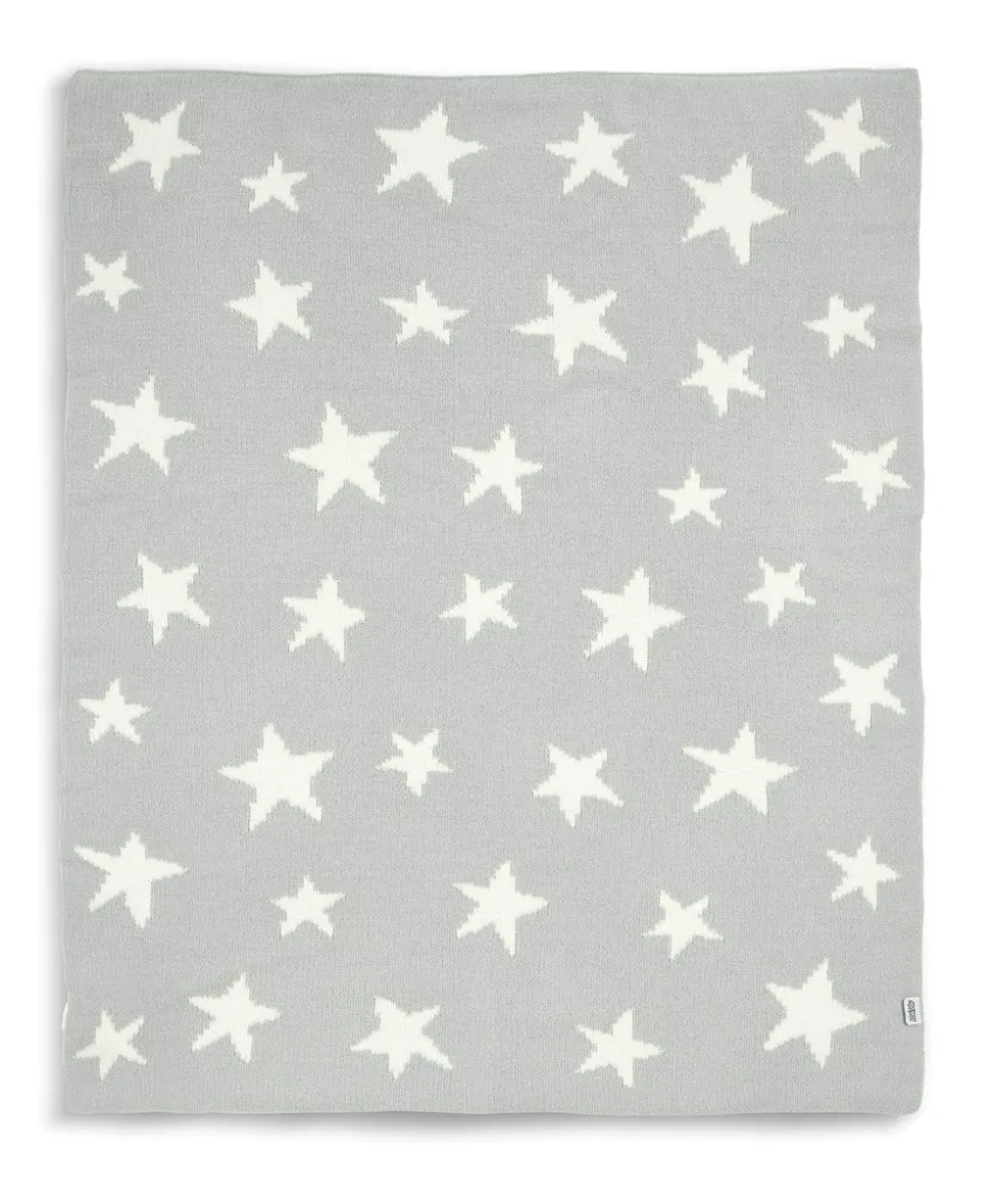 Chenille Blanket - Grey Star
