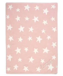 Chenille Blanket - Pink Star