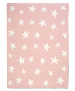 Chenille Blanket - Pink Star