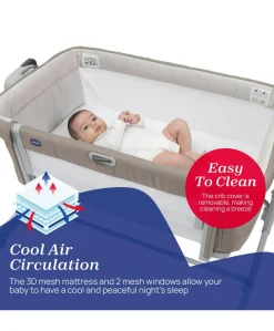 Chicco Next2Me Magic Evo Bedside Crib – Desert Taupe