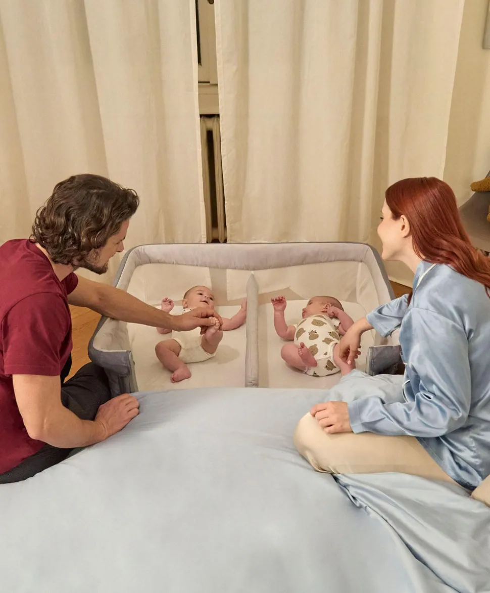 Chicco Next2Me Twins Bedside Crib – Magnet Grey