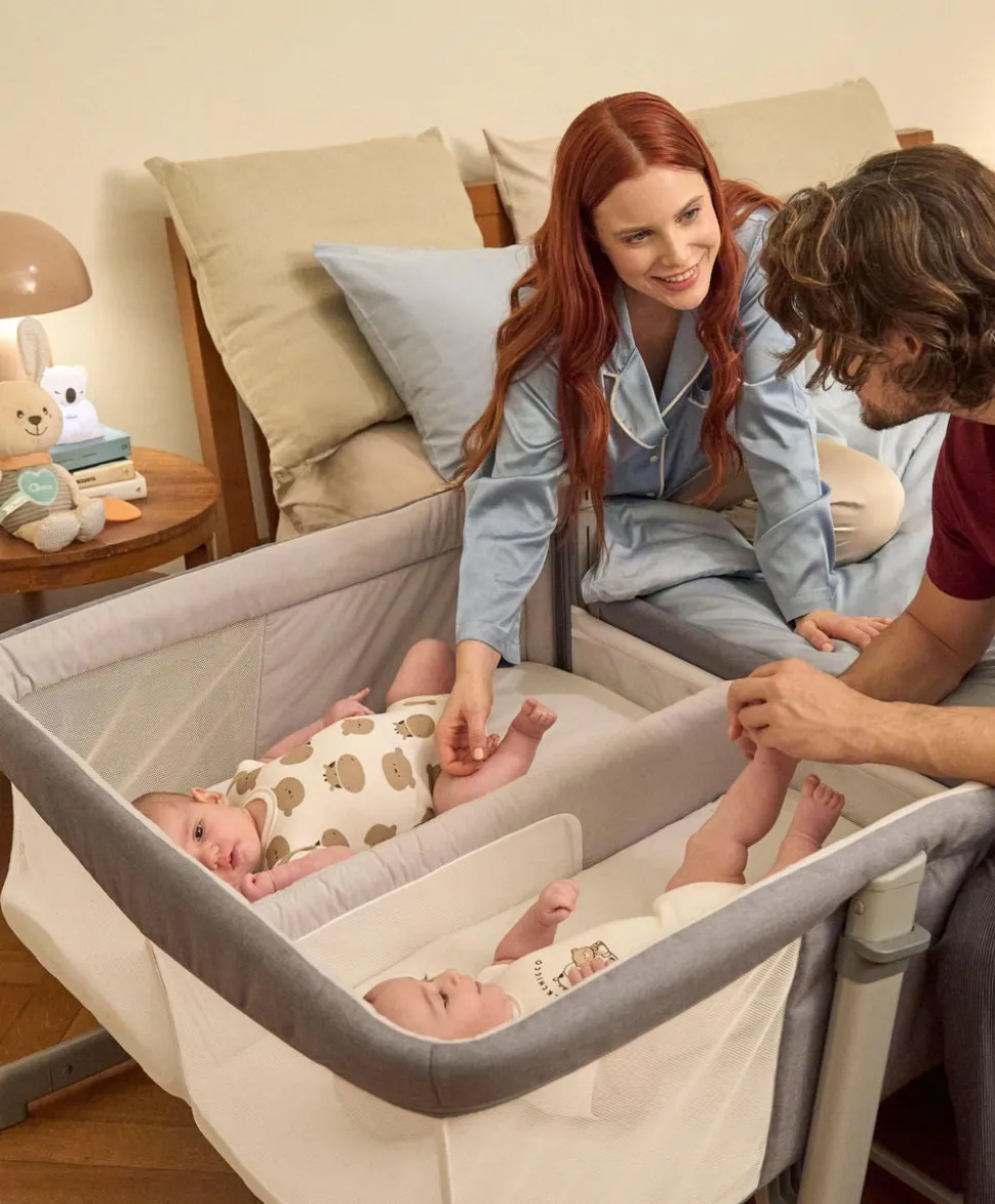 Chicco Next2Me Twins Bedside Crib – Magnet Grey