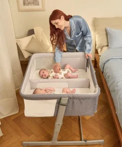 Chicco Next2Me Twins Bedside Crib – Magnet Grey