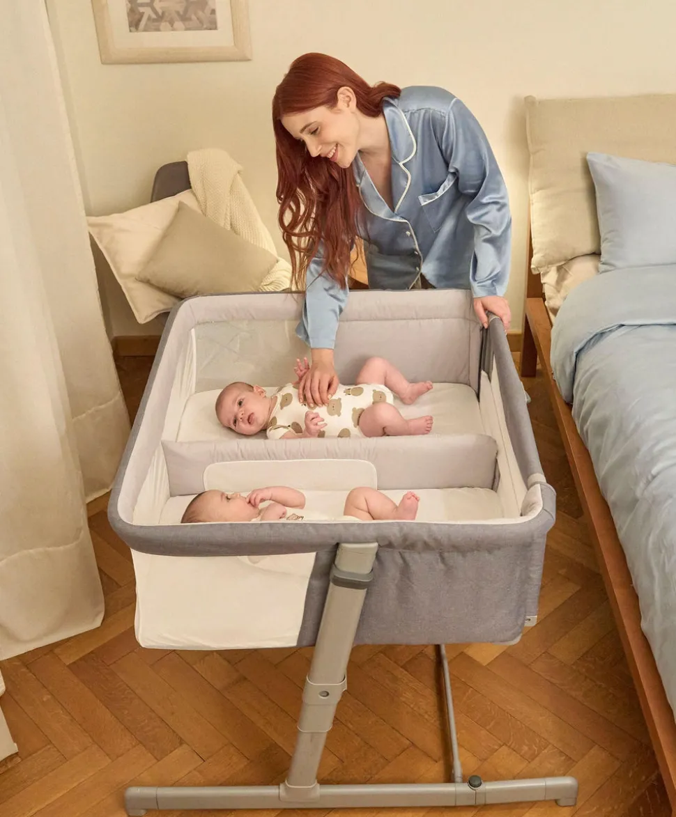 Chicco Next2Me Twins Bedside Crib – Magnet Grey