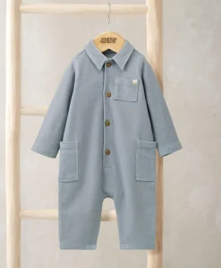 Collared Romper - Blue