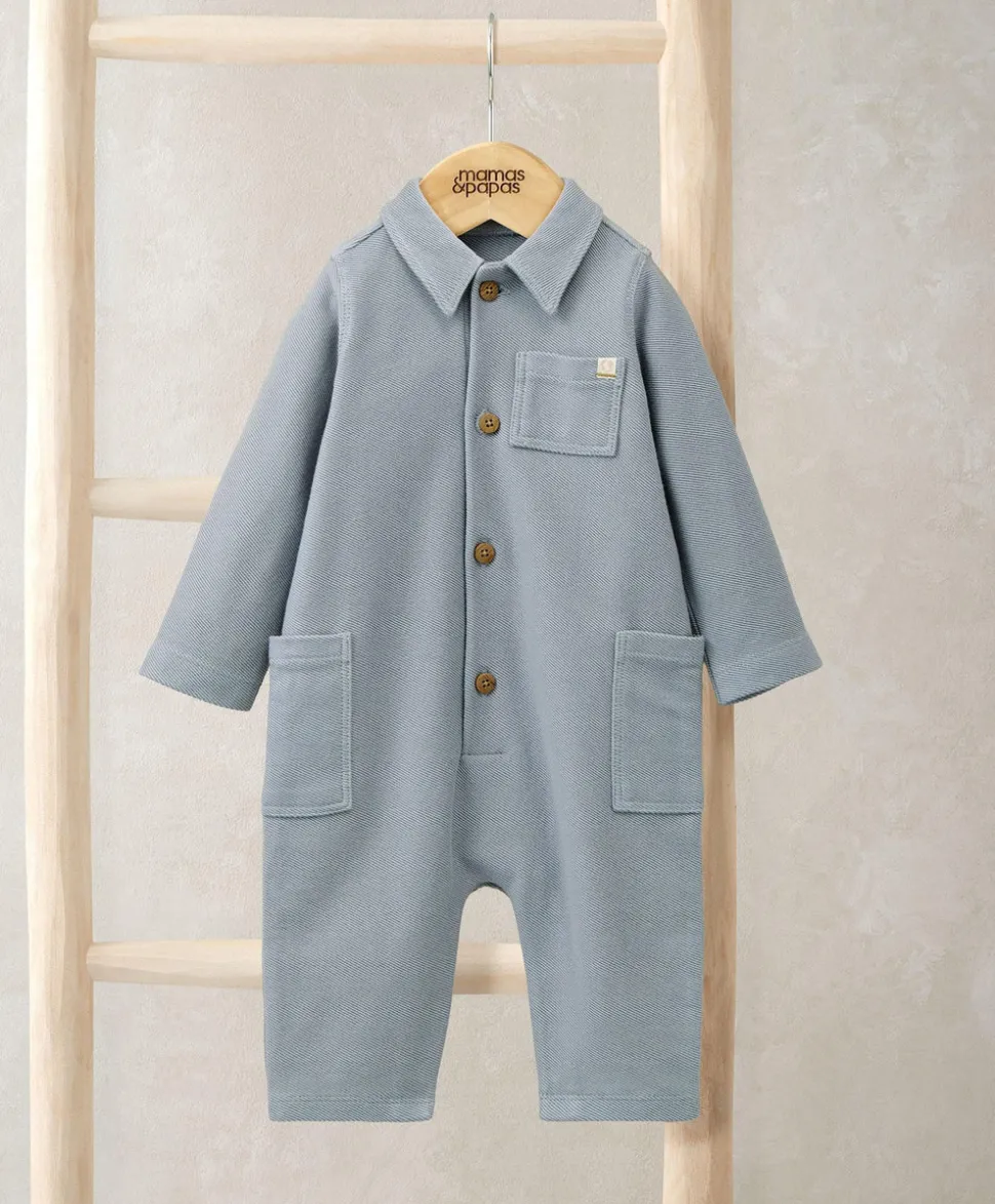 Collared Romper - Blue