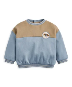 Colour Block Sweatshirt & Leggings Set (2 Pieces) - Beige