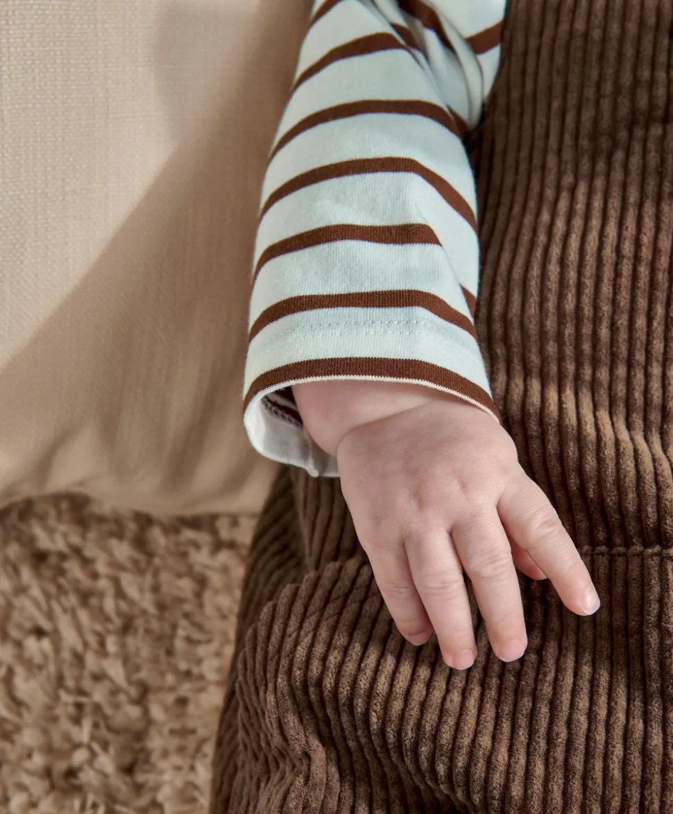 Cord Dungarees & Striped T-Shirt Set (2 Pieces)