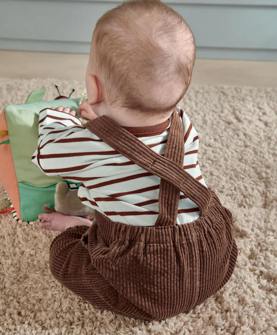 Cord Dungarees & Striped T-Shirt Set (2 Pieces)
