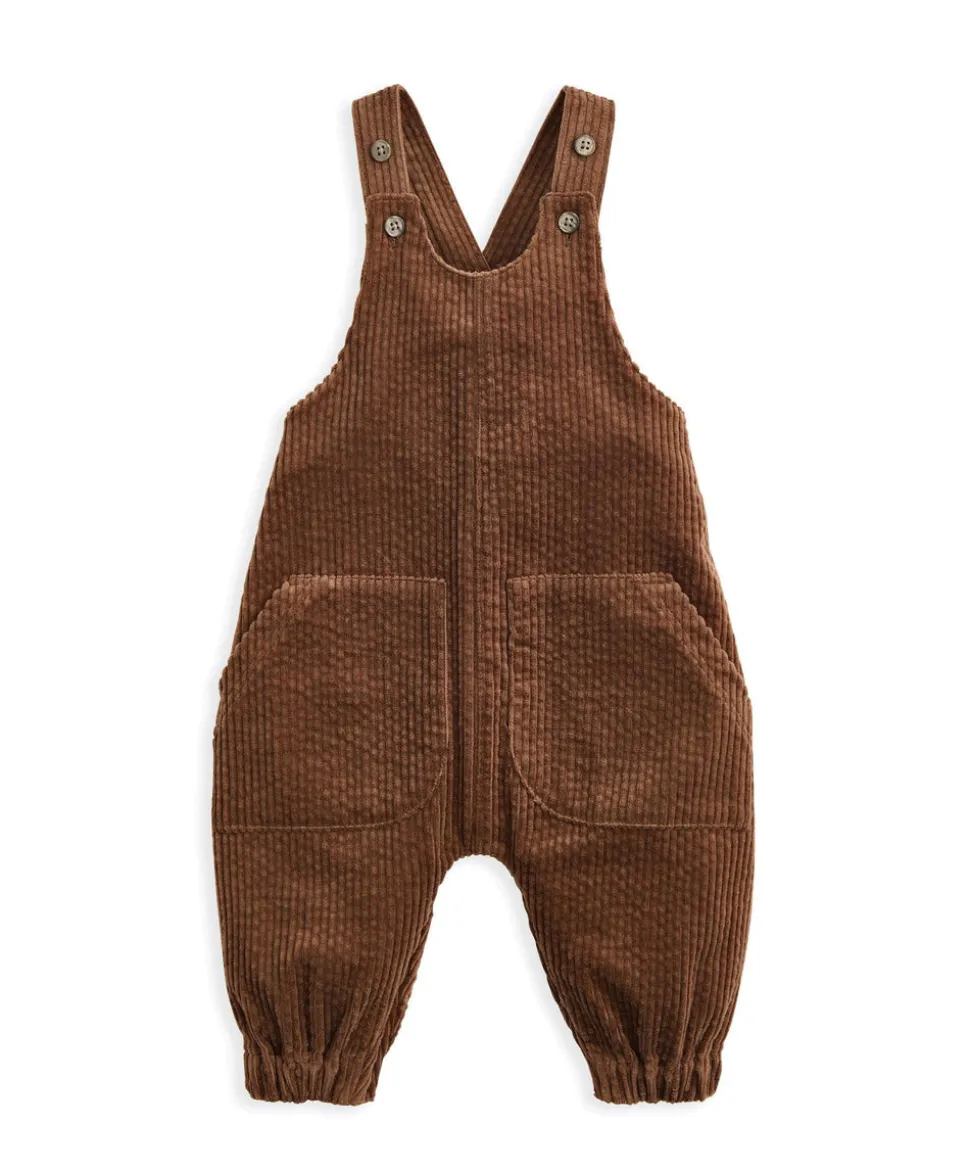 Cord Dungarees & Striped T-Shirt Set (2 Pieces)