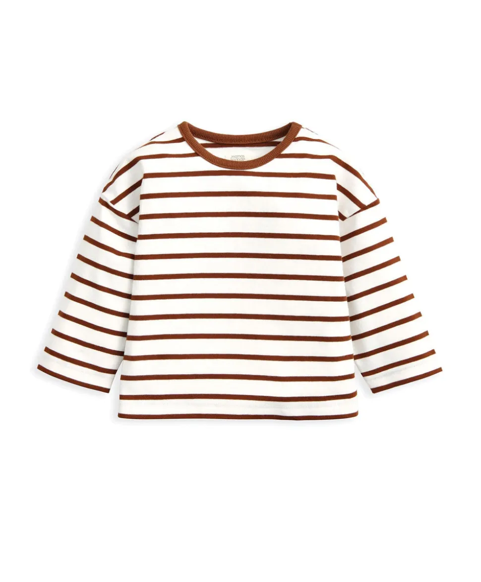 Cord Dungarees & Striped T-Shirt Set (2 Pieces)