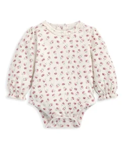 Cord Pinny Dress & Floral Bodysuit Set (2 Pieces)