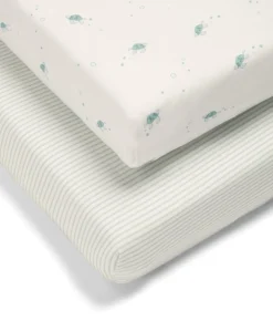 Cotbed Fitted Sheets (2 Pack) - Turtle