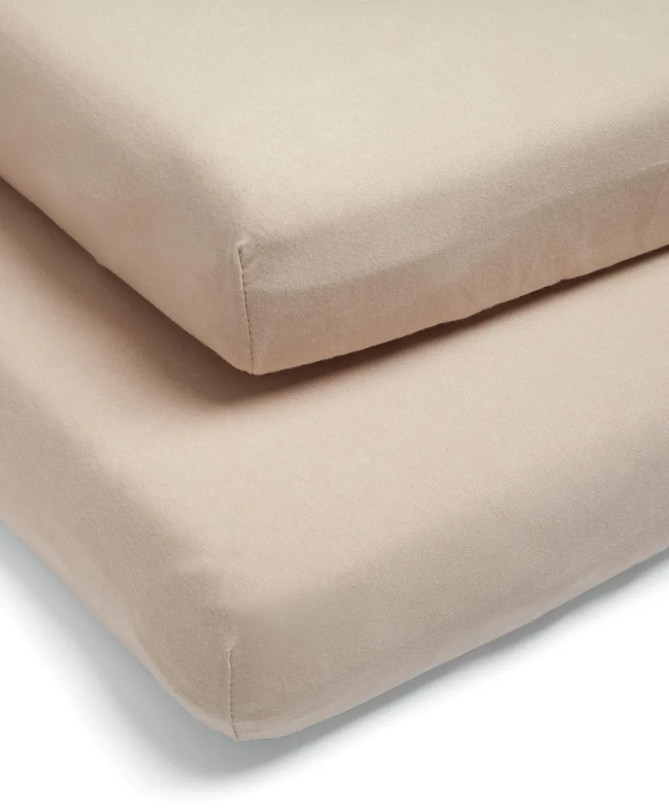 Cotbed Fitted Sheets (2 pack) Mocha - Welcome to the World Duckling