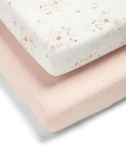 Cotbed Fitted Sheets (2 Pack) - Floral