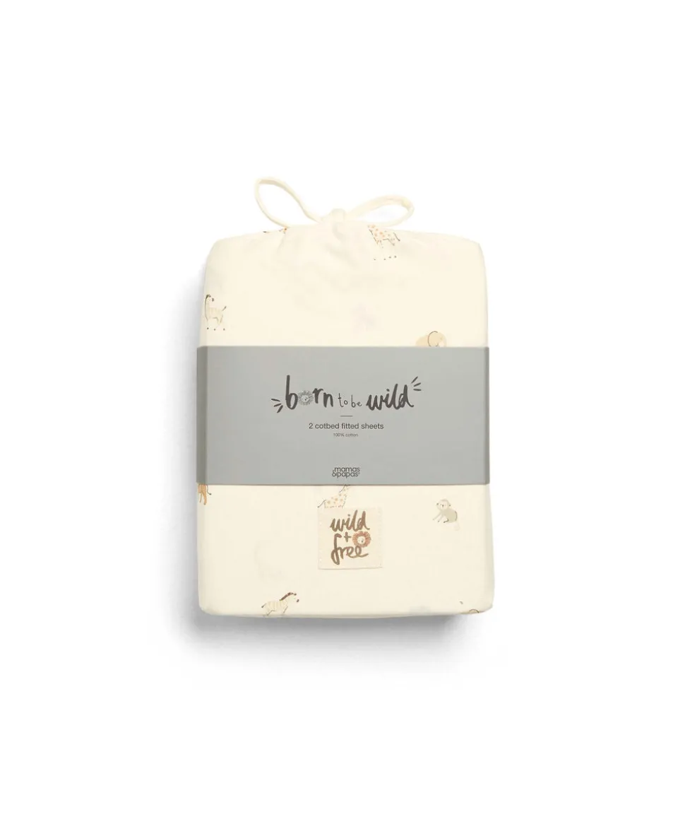 Cotbed Fitted Sheets (Pack of 2) - Born To Be Wild