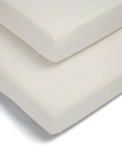 Cotton Essentials Cotbed Fitted Sheets (2 pack) - Cream