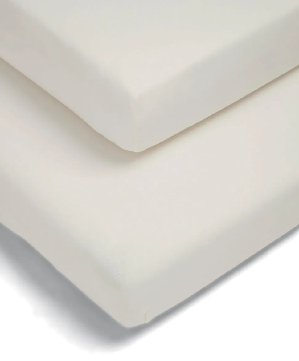 Cotton Essentials Cotbed Fitted Sheets (2 pack) - Cream