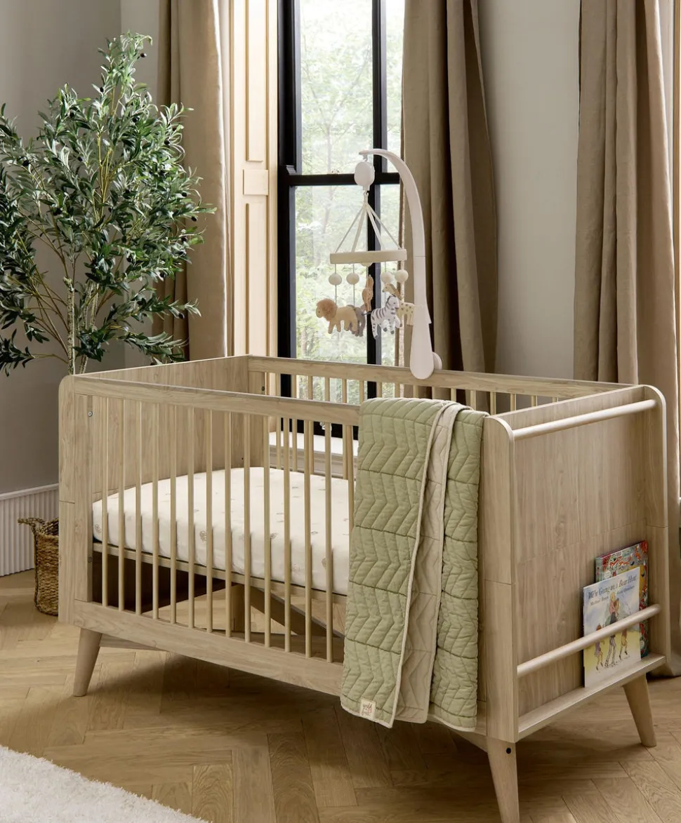 Coxley 3 Piece Cotbed Range with Dresser Changer & Wardrobe - Natural/Olive Green