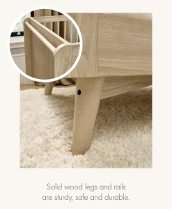 Coxley 3 Piece Cotbed Range with Dresser Changer & Wardrobe - Natural/Olive Green