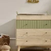 Coxley Nusery Dresser Changer - Natural/Olive Green