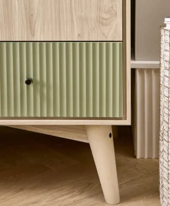 Coxley Nusery Dresser Changer - Natural/Olive Green