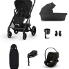 Cybex Balios Bundle with Cybex Cloud G i-Size Rotating Car Seat & Base (7 Pieces) - Black