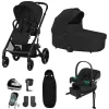 Cybex Balios Bundle with Cybex Aton B2 i-Size Car Seat & Base (6 Pieces) - Moon Black