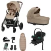 Cybex Balios Pushchair Bundle with Cybex Aton B2 i-Size Car Seat (6 Pieces) - Almond Beige