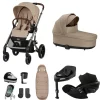 Cybex Balios Pushchair Bundle with Cybex Cloud G i-Size Rotating Car Seat (7 Pieces) - Almond Beige