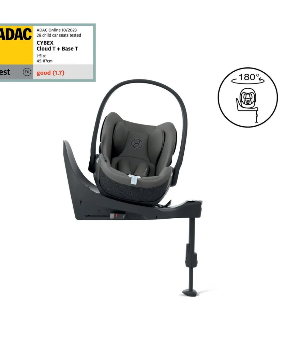 CYBEX Cloud T i-Size Rotating Baby Car Seat - Mirage Grey