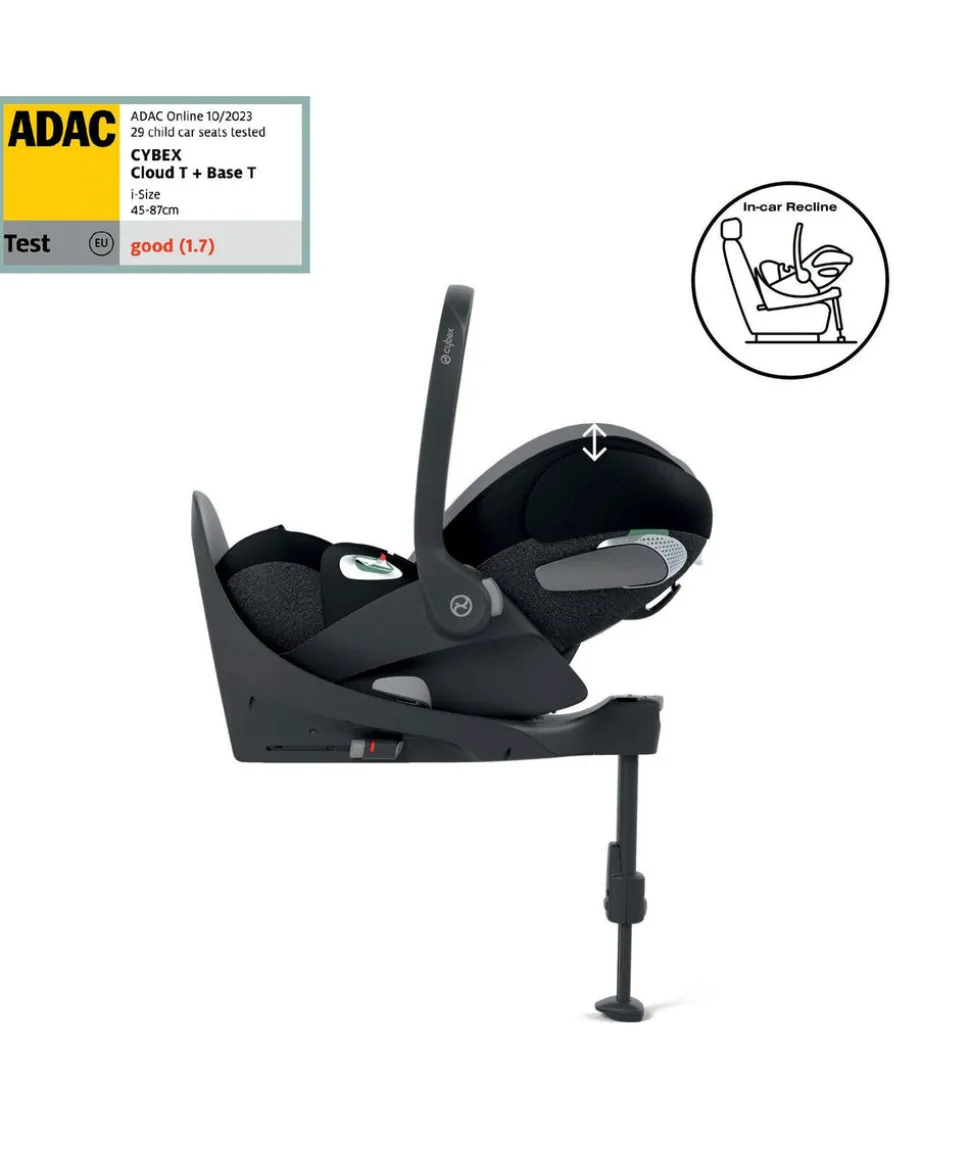 Cybex Cloud T i-Size Rotating Baby Car Seat - Sepia Black