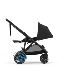 Cybex e-Gazelle S Electric Single to Double Pushchair Bundle with Cybex Cloud G i-Size Rotating Car Seat & Base (7 Pieces) - Black