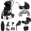 Cybex e-Gazelle S Electric Single to Double Pushchair Bundle with Cybex Cloud T i-Size Rotating Car Seat (7 Pieces) - Black