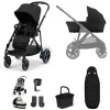 Cybex e-Gazelle S Electric Single to Double Pushchair Bundle (5 Pieces) – Black