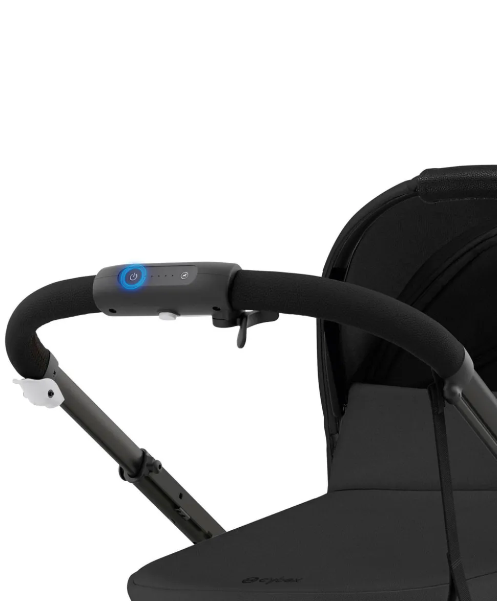 Cybex e-Gazelle S Electric Single to Double Pushchair Bundle (5 Pieces) – Black