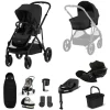 Cybex Gazelle S Pushchair Bundle (7 Pieces) with Cybex Cloud G Car Seat - Moon Black