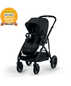 Cybex Gazelle S Pushchair Bundle (7 Pieces) with Cybex Cloud G Car Seat - Moon Black