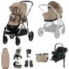 Cybex Gazelle S Pushchair Bundle with Cybex Aton B2 i-Size Car Seat & Base (7 Pieces) - Almond Beige