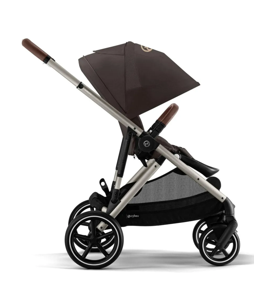 Cybex Gazelle S Pushchair Bundle with Cloud T i-Size Baby Car Seat & Base (7 Pieces) - Chocolate Brown