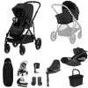 Cybex Gazelle S Pushchair Bundle with Cybex Cloud T i-Size Rotating Baby Car Seat (7 Pieces) - Moon Black