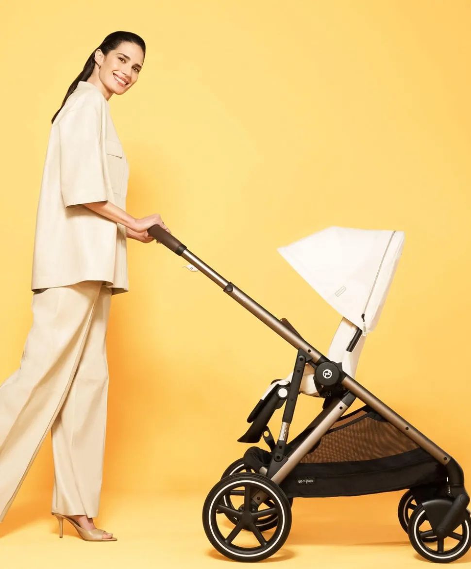 Cybex Gazelle S Pushchair Bundle with Cloud G i-Size Car Seat & Base (7 Pieces) - Almond Beige