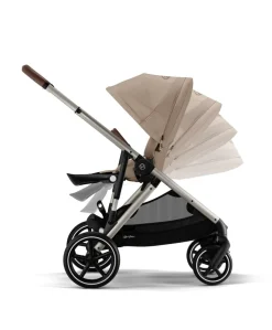 Cybex Gazelle S Pushchair Bundle with Cloud G i-Size Car Seat & Base (7 Pieces) - Almond Beige
