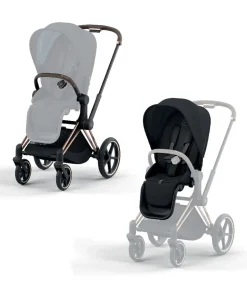 Cybex Priam Pushchair (2 Pieces) - Rose Gold/Sepia Black