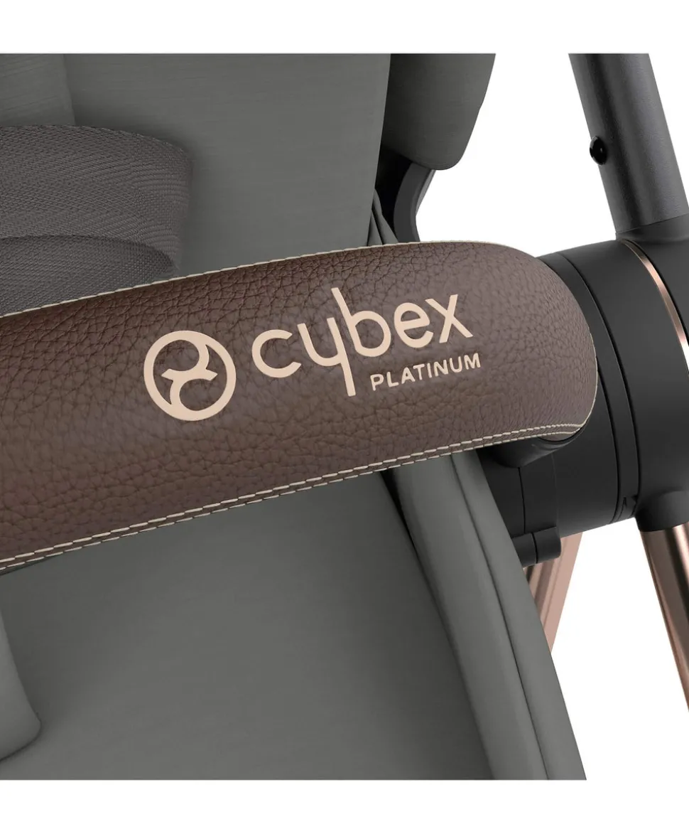Cybex Priam Pushchair Bundle (3 Pieces) - Rose Gold/Sepia Black