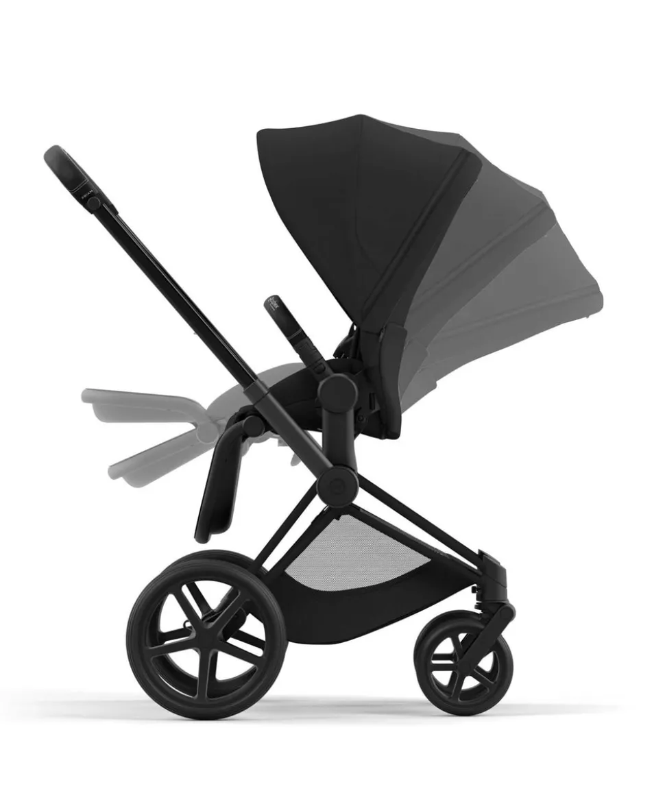 Cybex Priam Pushchair with Cybex Cloud T Car Seat (5 Pieces) - Black